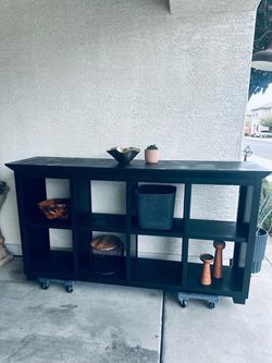 Black Cube Shelving Unit/ TV stand