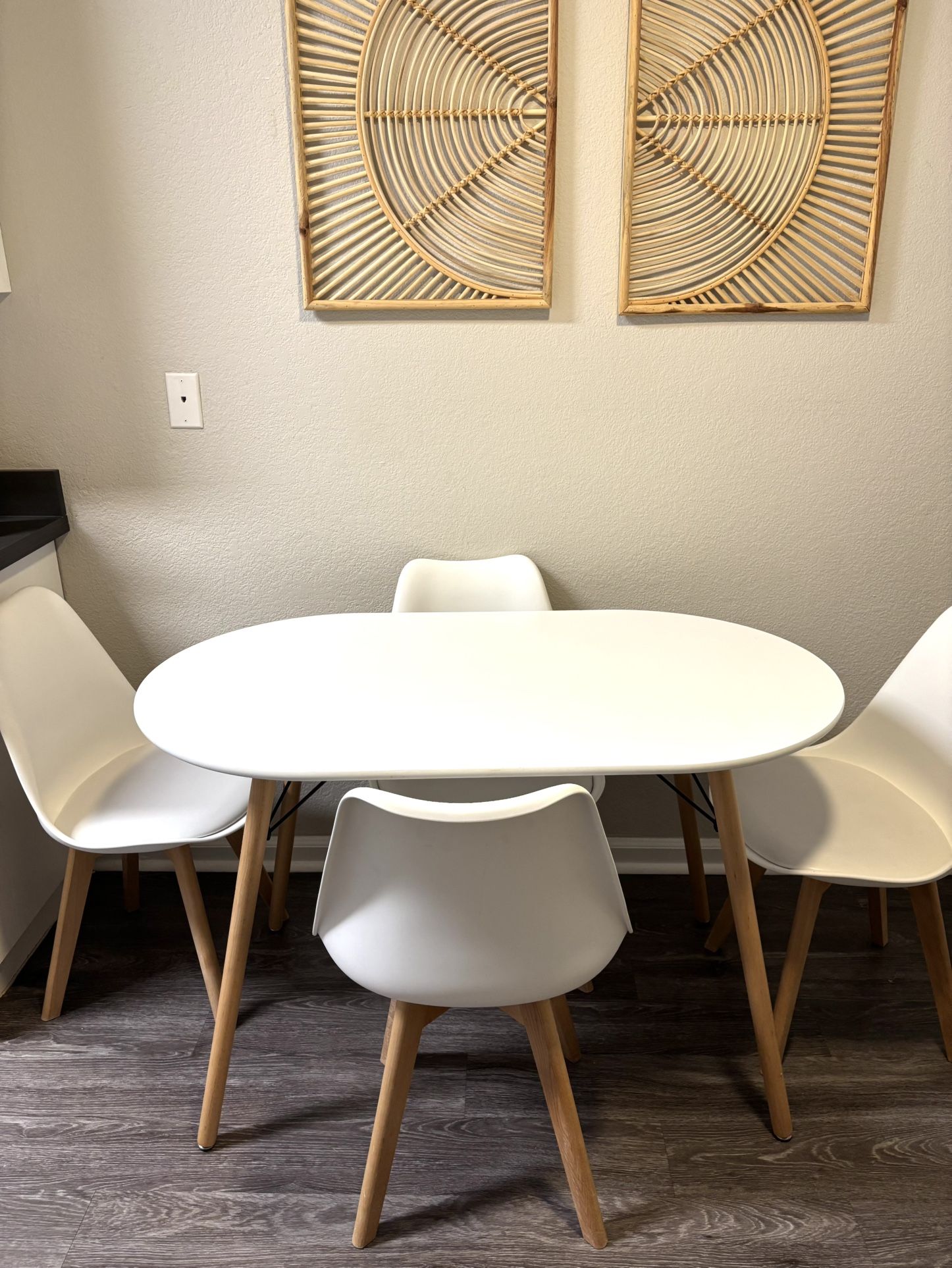 Lightly Used- Mid Century Modern Dining Table and 4 Chairs