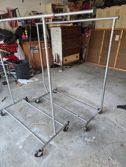 2 FOLDING CLOTHES RACKS