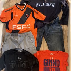 Boys Clothes Youth Large, 6 Item Lot; Under Armour, Levi’s, Tommy Hilfiger