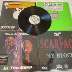 4 Vintage Def Jam Scarface Nas Nature lil Jon Vinyl Rap Records Pickup @ Kempsville library Va Bch or Bingo City Yorktown 