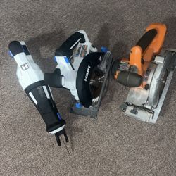 2 Hart Saws And 1 Ridgid Saw 
