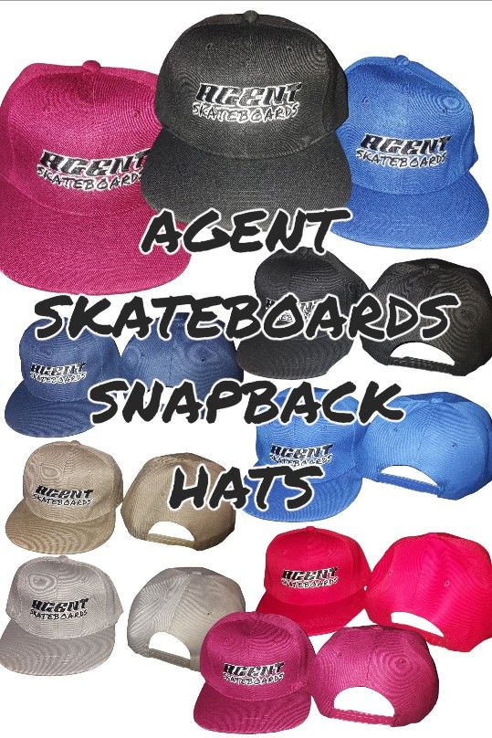 Agent Skateboards Snapback Hats