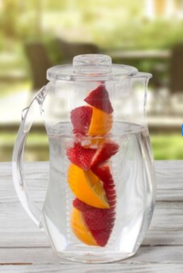 96oz Acrylic Infusion Pitcher for Flavored Beverages by Classic Cuisine