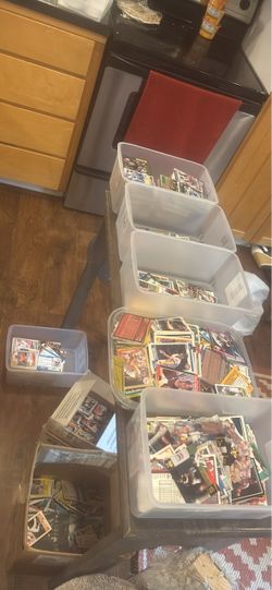 Large Lot of Vintage Sports Trading Cards 30 year collection