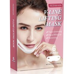 V Line Lifting Mask - Double Chin Reducer - Chin Mask Lift, Under Chin Lift For Tightening Skin With Coffe Extract,Facelift Tape For Face Slimwrap,V L