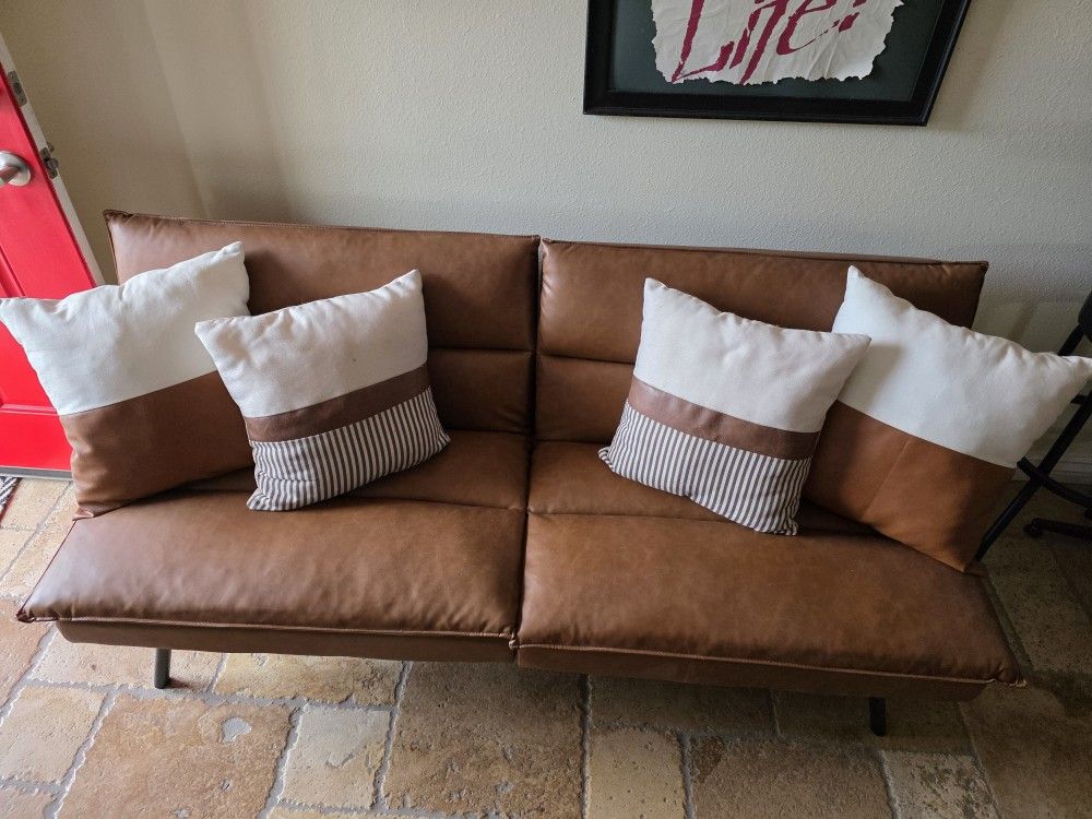 Futon and Matching Pillows