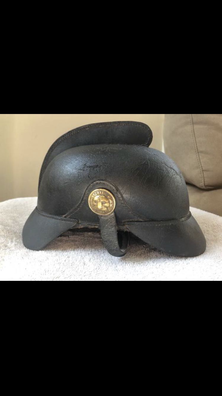 German Leather Firemans helmet Circa 1900