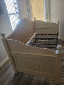 Twin bed frame with mattress