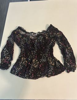 Black Floral Top