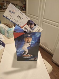 2013 Adrian Gonzalez #23 - First Dodger Bobblehead - Ticket Stub Included.