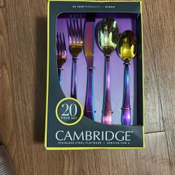 20 Piece Cambridge Rainbow Utensil Set