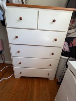solid wood full bed frame and dresser
