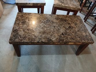 Marble Coffee Table And End Tables