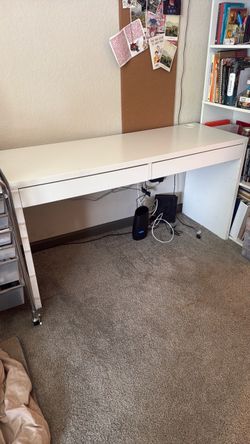 IKEA Micke White Desk with Drawers