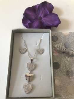 Set earrings and necklace silver 925 $30