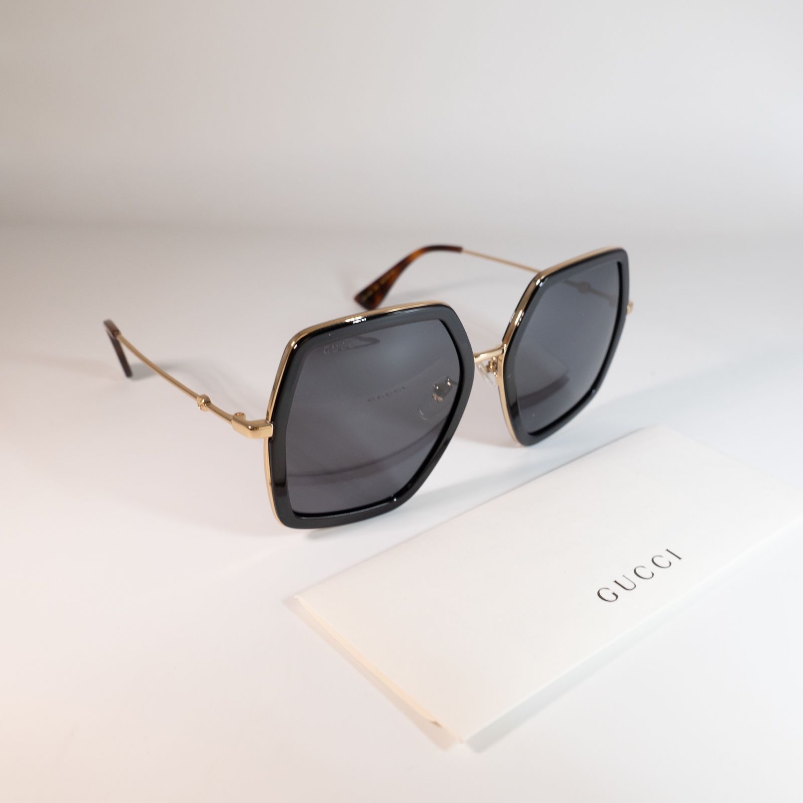 Gucci GG0106 Black Oversized Sunglasses