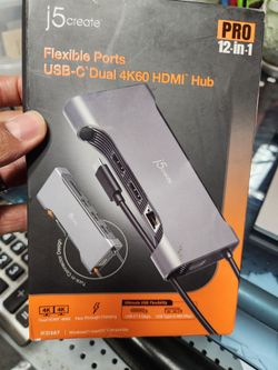 J5 create flexible ports USB-C Pro 12 and 1 hub