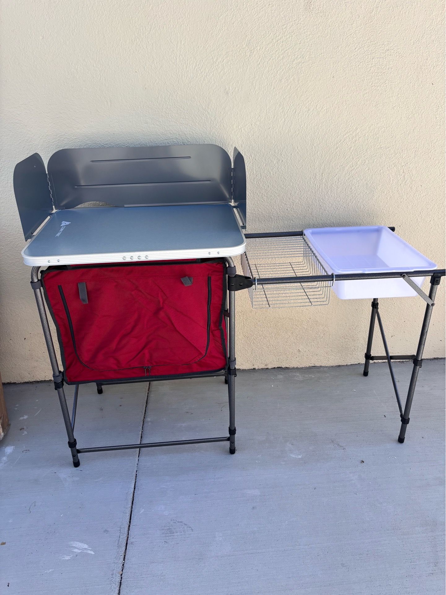 Camping table set up