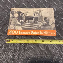 Vintage 400 Famous Dates In History Booklet