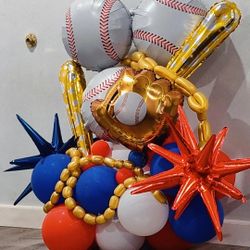 Baseball Balloon Bouquet - Party Decorations
