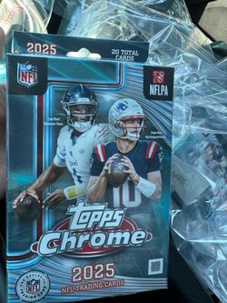 NEW Topps chrome hanger box 2025 factory sealed. NFL cards