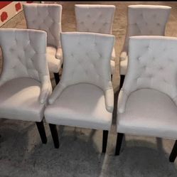 2 Tufted Dining Chairs - $40 EACH