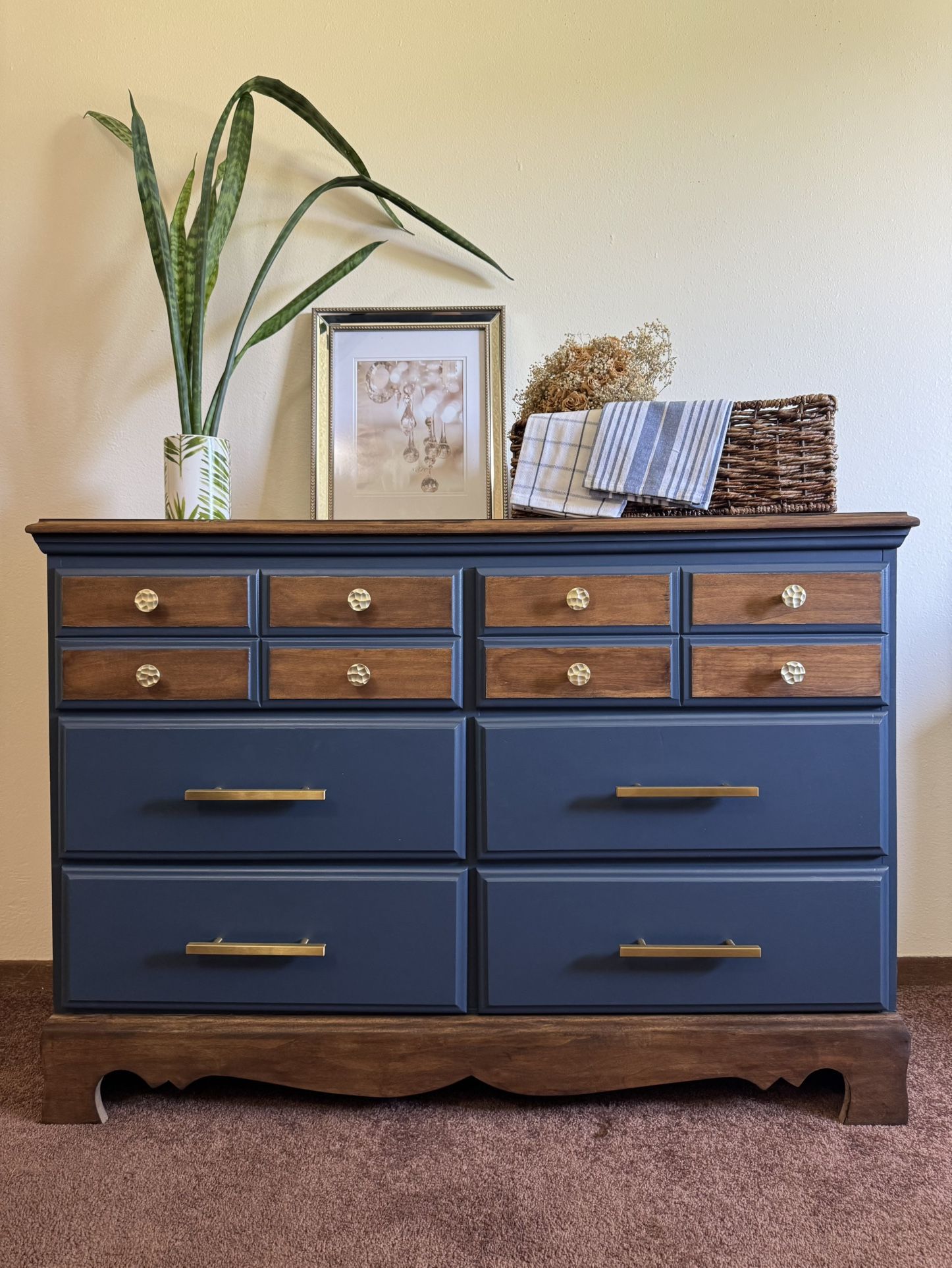 Beautifully Refurbished Solid Wood Dresser