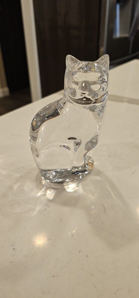Orefors Crystal Cat