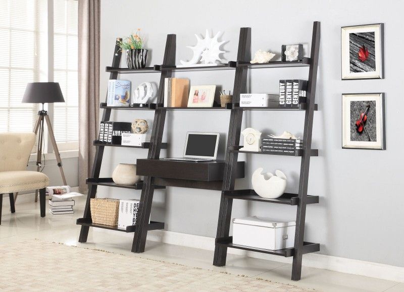 Coaster Colella 2-Shelf Writing Ladder Desk With Drawer Cappuccino 801373