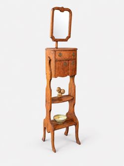 Early 1920s Art Nouveau Style Gentleman's Shaving Grooming Stand w/ Tilting Mirror - Delivery Available
