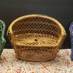 Wicker Doll Furniture- Toys - Set Of 3