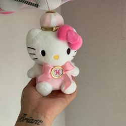Pink Hello Kitty Cotton Candy Key Chain Or Purse Chain 