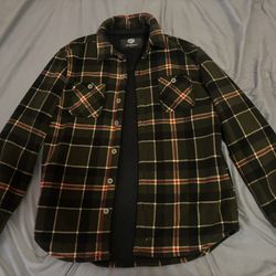  Sherpa Lined Fleece Flannel Jacket