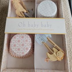 Baby Cupcake Papers And Picks. New