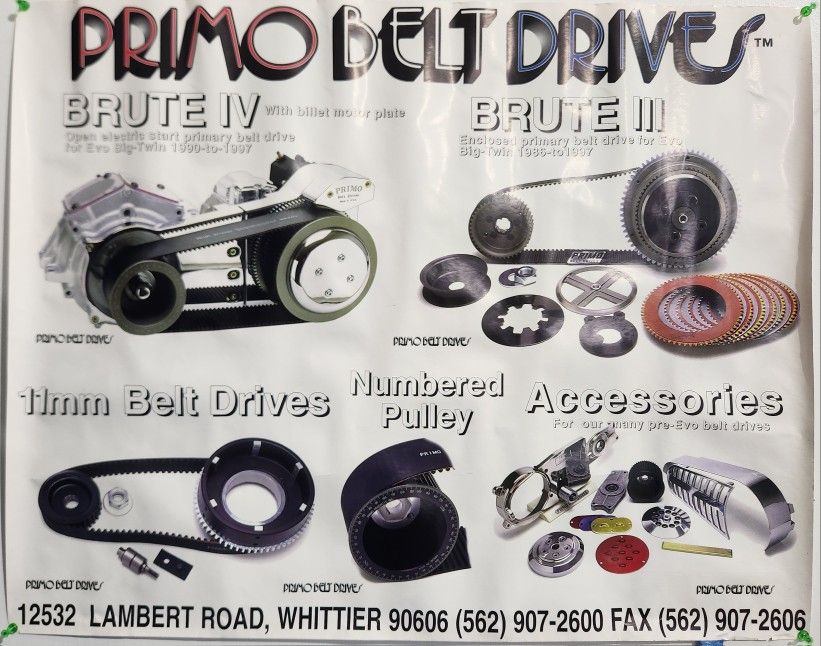 PRIMO Belt Drives Poster