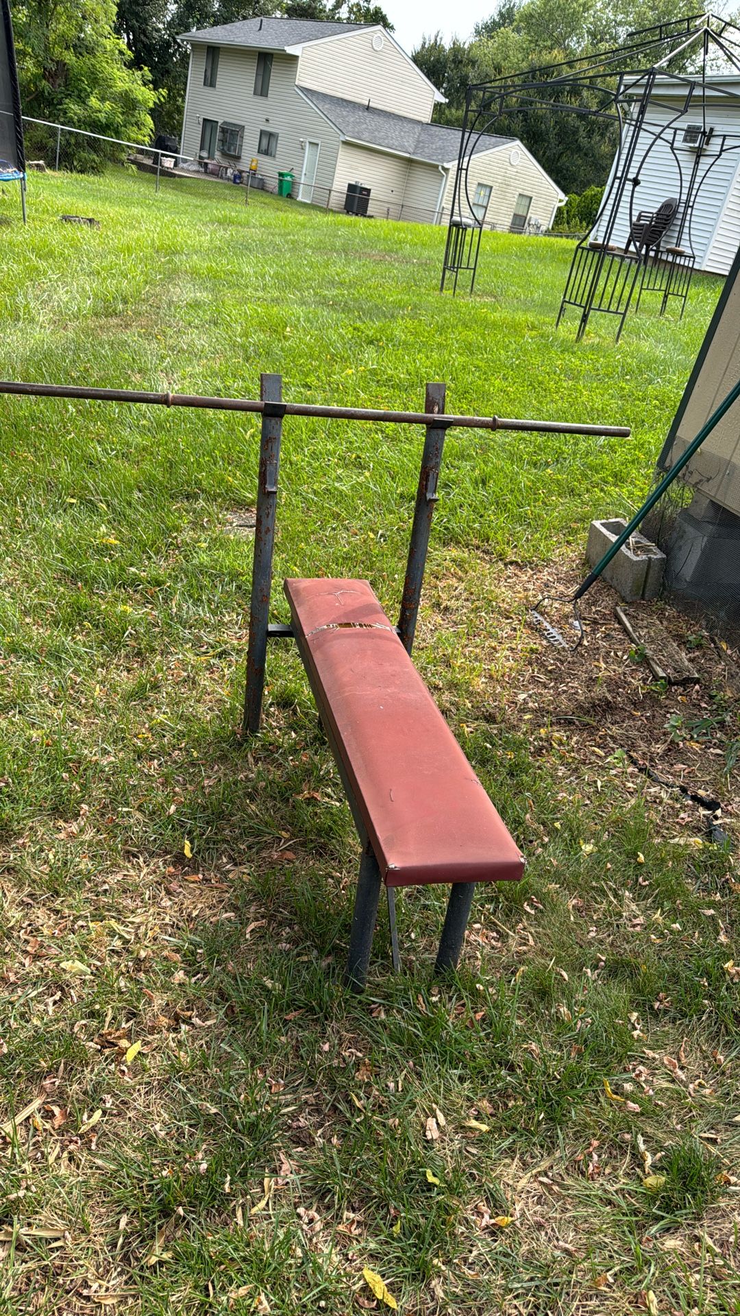 Bench with Bar/ Weights Included