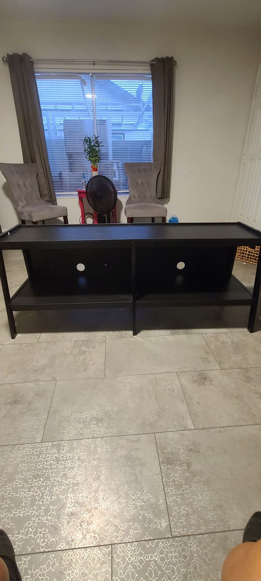 Newly Assembled TV stand fits up to 65" TV