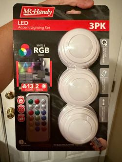 3 pack accent light color changing