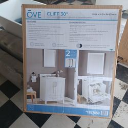 Brand New In The Box White 30 In Vanity With Mirror Retail Is $700 To 900 Let Them Go For 325