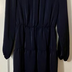 Lularoe - Annabelle Dress Navy Ruffle Tiredness Dress