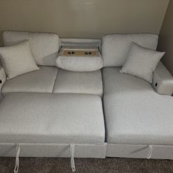 Sectional With Memory And Cupholders And Sleeper . Must Seee