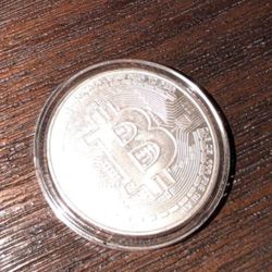 Silver Bitcoin Coin  1 Oz