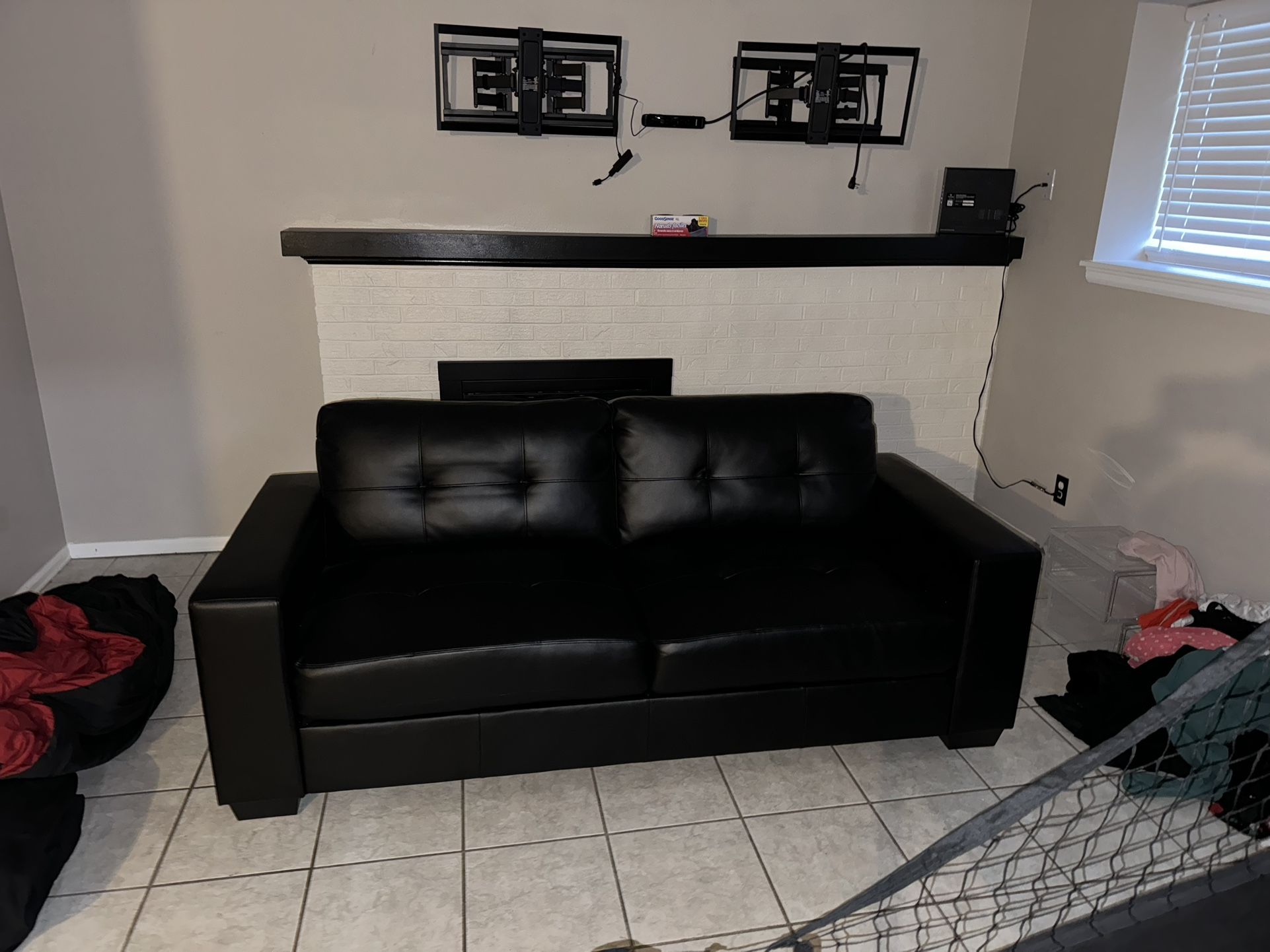 Black Leather Couch