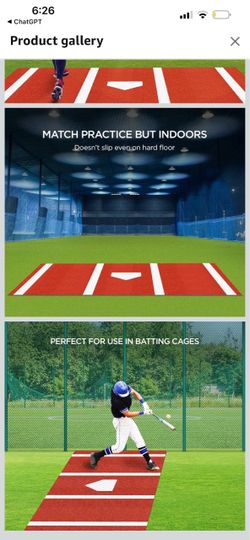 Baseball Batter's Box Training Mat