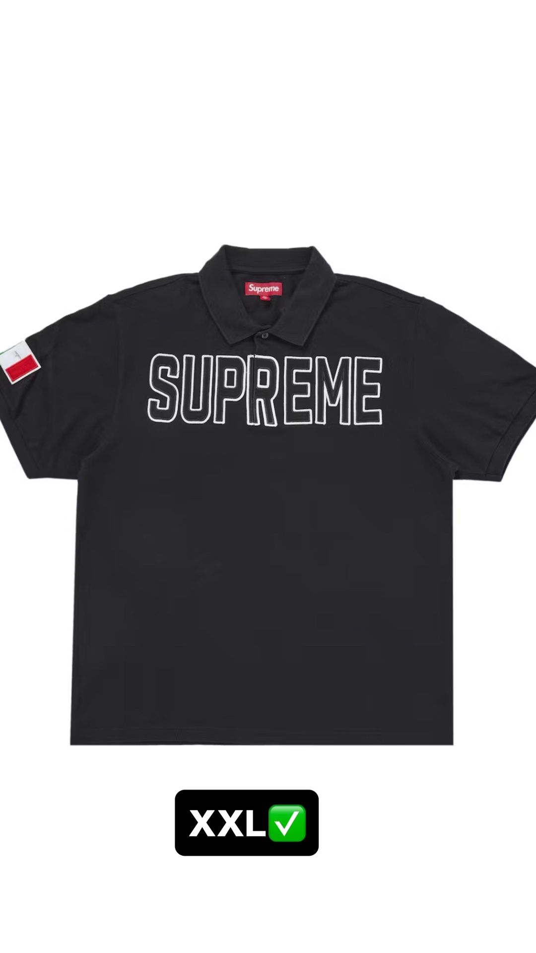 Supreme Twill Polo Shirt Black 2025