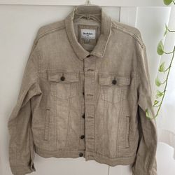 Like New Goodfellow & Co brand  kahki wash button down men's jacket size  L.