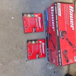 Tool Tools  9” Varible Speed Bauer Drywall Sander And Sanding Disc Used Once