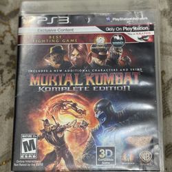 Mortal Kombat PS3 Play Station 3 Games