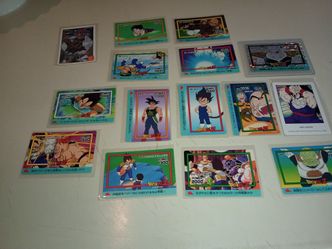 dragon ball z and 1 gundam cards vintage from amada 70$/60$